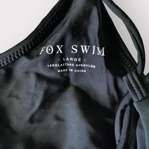 Fox Swim Bikini Top Black NWT Size L - Picture 4 of 5